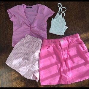 brandy melville pink set
